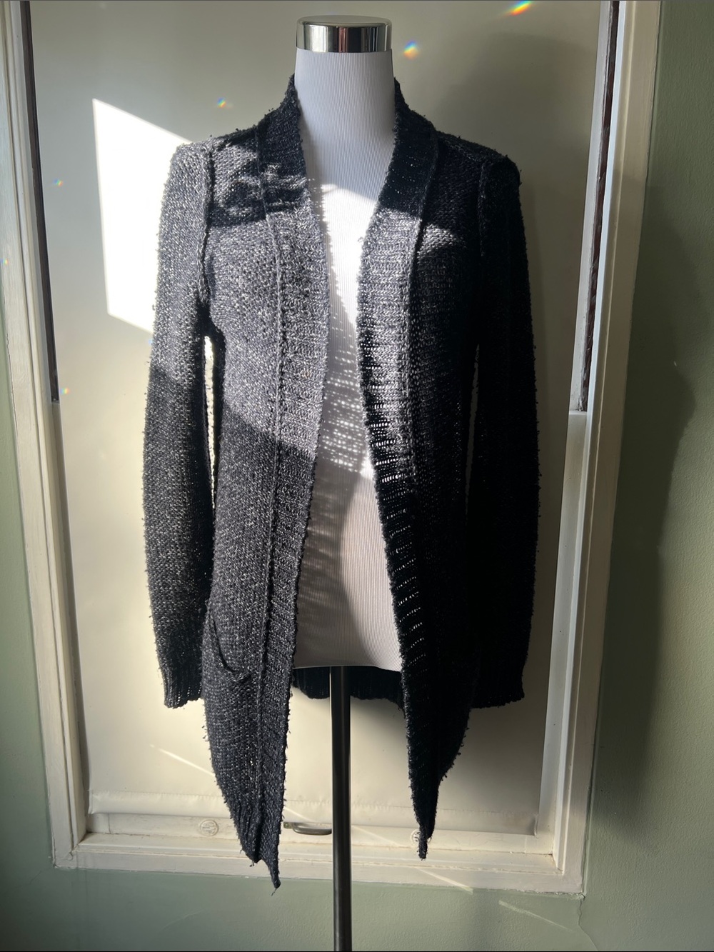 Brochu Walker Black/Gray Cardigan Small